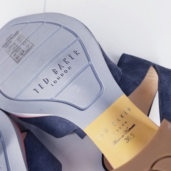 SOLD Ted Baker Gray Suede Sandals Size 36.5 US 6 /6.5 - Picture 7 of 8
